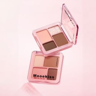 Mooekiss - Plump 4-Color Aegyo-Sal & Eyeshadow Palette - 2 Types 02# Brown Peach - 5G