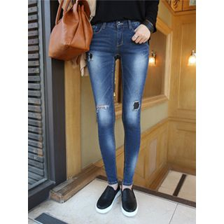 hellopeco Distressed Skinny Jeans