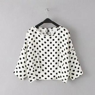 Ainvyi Dotted Cropped Top