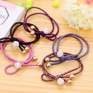 Seoul Young Rhinestone Bow-Accent Hair Tie
