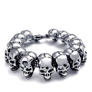 Carobell Metal Skull Bracelet
