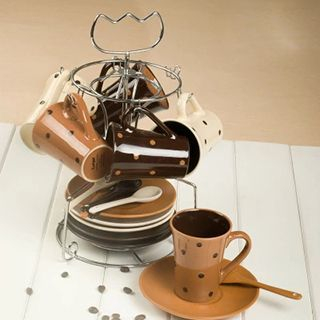 Jarsun Set of 6: Dotted Ceramic Cup Set