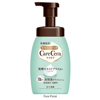 Rohto Mentholatum - Care Cera High Moist Foam Body Wash Pure Floral - 450Ml