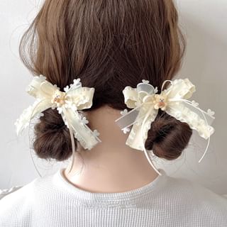 Bear Bow Scrunchie / Hair Clip