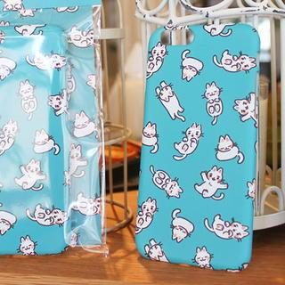 BABOSARANG Cat Print Mobile Case (iPhone6) Blue - One Size