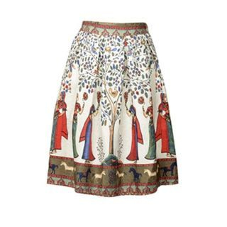Flore Printed A-Line Skirt
