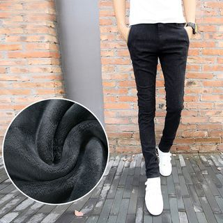 Bay Go Mall Fleece-Lined Slim-Fit Pants