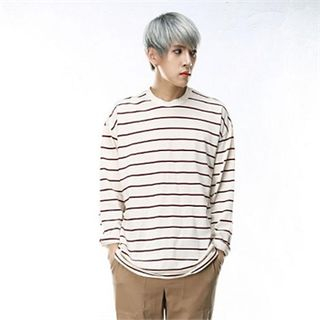 THE COVER Round-Neck Striped T-Shirt