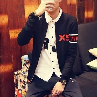 Bay Go Mall Print Zip Cardigan