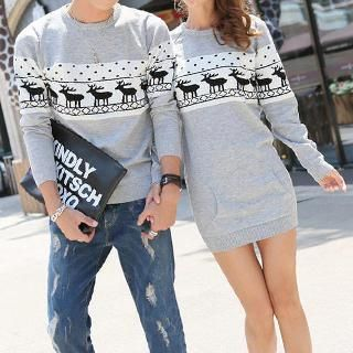 Hanee Nordic Print Couple Knit Sweater / Sweater Dress