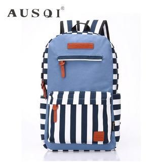 Ausqi Striped Canvas Backpack
