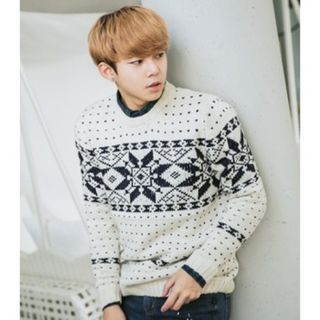 ABOKI Nordic-Pattern Sweater