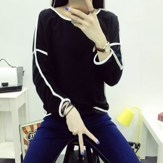 MayFair Piped Long-Sleeve Top