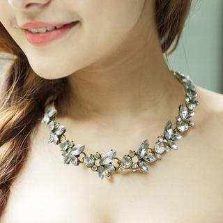 Clair Fashion Rhinestone Necklace Copper - One Size