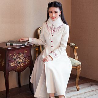 GU ZHI Embroidered Long Coat