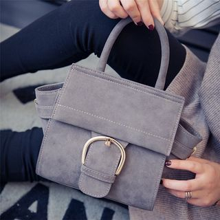 Nautilus Bags Faux Leather Buckled Tote
