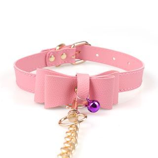 Collar | Leash | Chain | Pink | Size | One