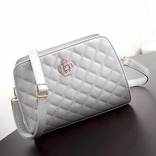 Pandabada Faux-Leather Quilted Cross Bag