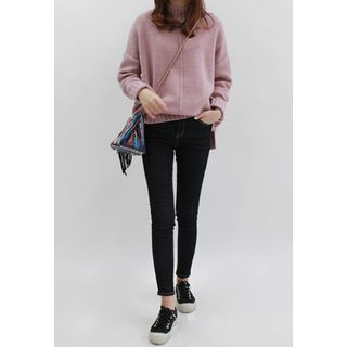 Miamasvin Mock-Neck Wool Blend Sweater