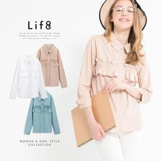 Life 8 Long Sleeves Frilled Trim Blouse