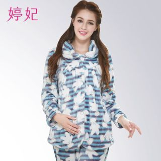 Tiffie Maternity Pajama Set: Bear Print Top + Pants