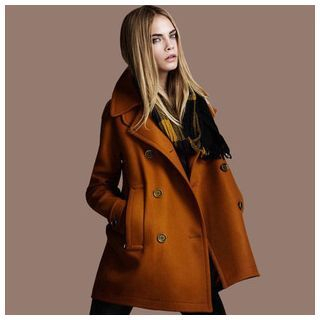 Persephone Double-breasted Woolen Coat