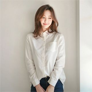 Styleberry Embroidered-Collar Shirt