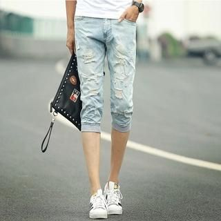 Bay Go Mall Distressed Cropped Jeans