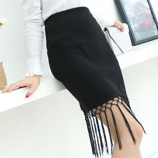 Hyoty Tassel Knit Skirt