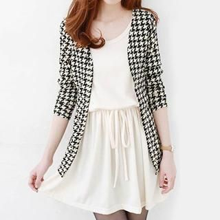 Rocho Set: Houndstooth Jacket + Slipdress