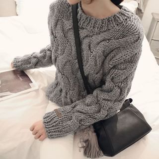 NANING9 Cable-Knit Sweater