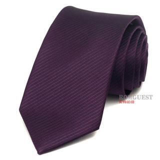 Romguest Striped Necktie Purple - One Size