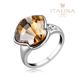 Italina Swarovski Elements Crystal Scallop Ring
