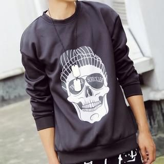 Bay Go Mall Skull Printed Pullover