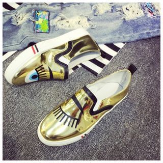 BAYO Metallic Eye-accent Slip Ons