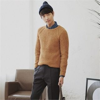 MITOSHOP Reglan-Sleeve Wool Blend Sweater