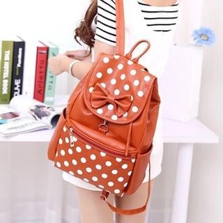 Seok Polka Dot Faux Leather Backpack