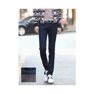 PLAYS Fleece-Lined Straight-Cut Jeans