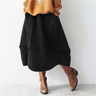 Beccgirl Big-Pocket Midi Skirt