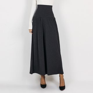 FASHION DIVA High-Waist Ribbed Maxi Skort