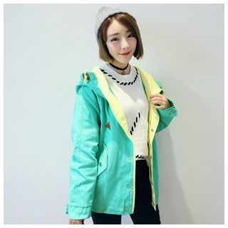 Sens Collection Hooded Color Blocked Jacket