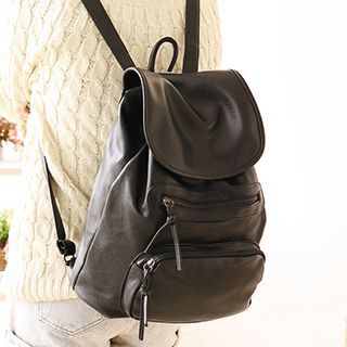 Canvas Love Faux Leather Backpack