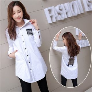 AiSun Long-Sleeve Long Blouse