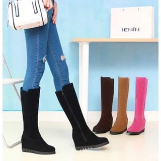 Shoes Galore Hidden Wedge Tall Boots