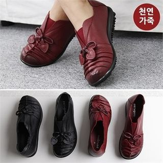 Reneve Ribbon Genuine-Leather Loafers