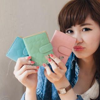 Two-Tone Heart Embossed Wallet