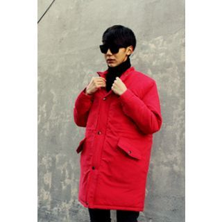 Ohkkage Button-Front Padding Long Jacket