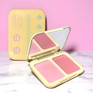 Herorange - 2 In 1 Hazy Sweet Blush Palette - 8 Colors #08 Milk Apricot Cookies