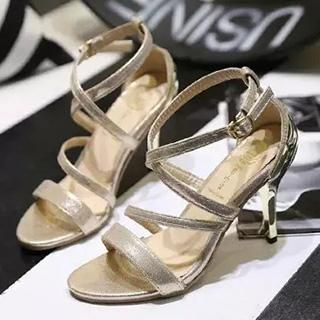 Zandy Shoes Cross-Strap Stiletto Sandals