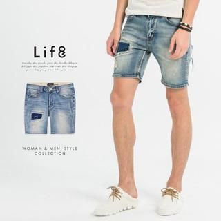 Life 8 Pieced Denim Shorts